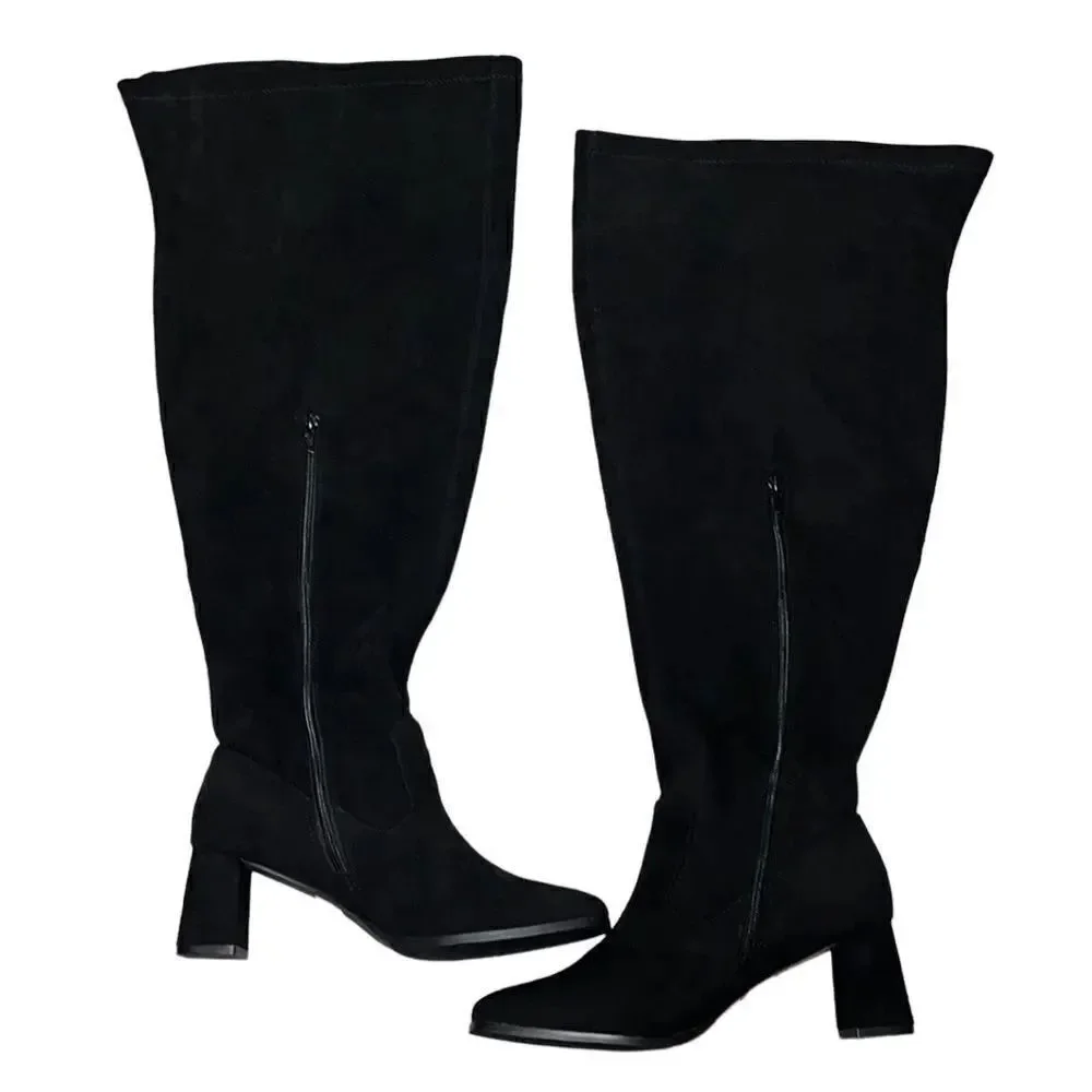 FTF Over-The-Knee Wide-Width/Wide-Calf Faux-Suede Boots